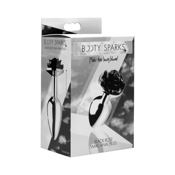 Booty Sparks Black Rose Anal Plug Small - TruLuv Novelties