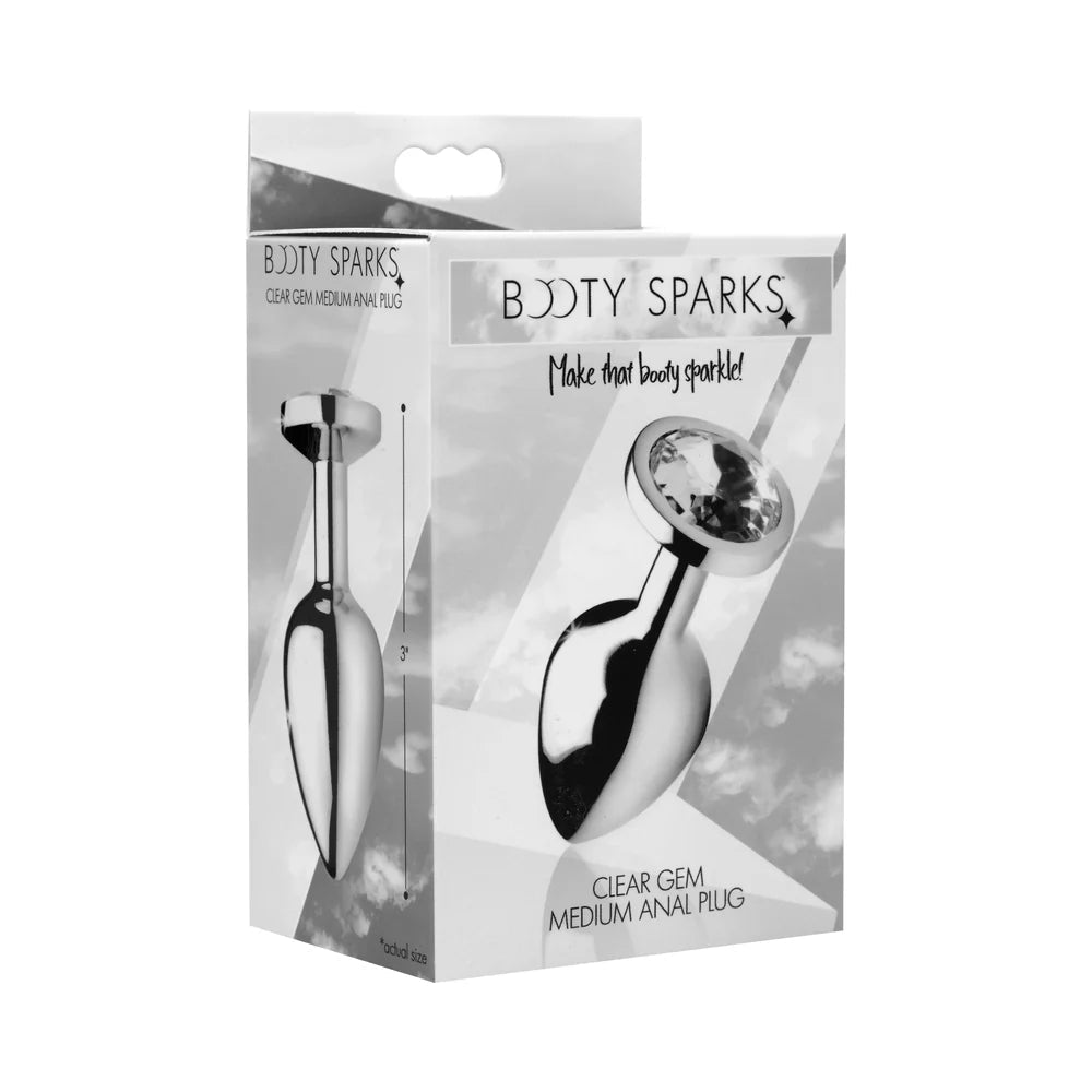 Booty Sparks Clear Gem Anal Plug Medium - TruLuv Novelties