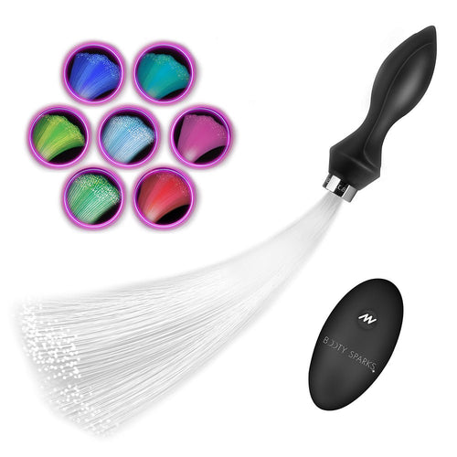 Booty Sparks Vibrating Silicone Optical Fiber Butt Plug - TruLuv Novelties