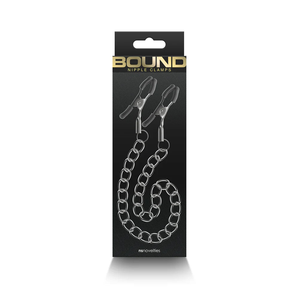 Bound Nipple Clamps DC2 Gunmetal - TruLuv Novelties