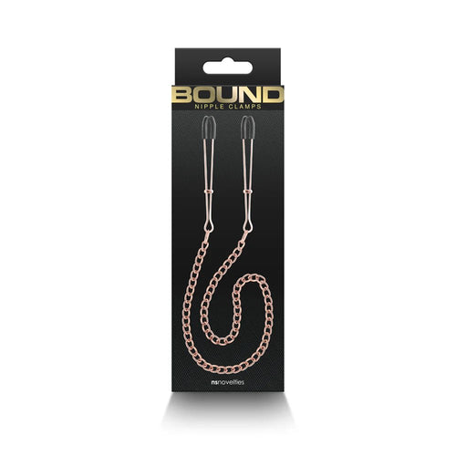 Bound Nipple Clamps DC3 Rose Gold - TruLuv Novelties