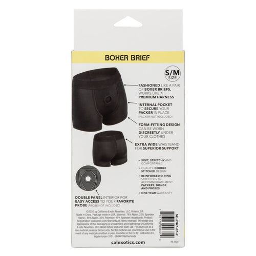 Boundless Boxer Brief - S/m - Black - TruLuv Novelties