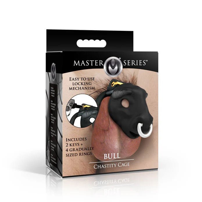Bull Chastity Cage - Black - TruLuv Novelties