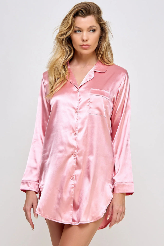 BW1788 Kimberly Satin Sleepshirt - TruLuv Novelties