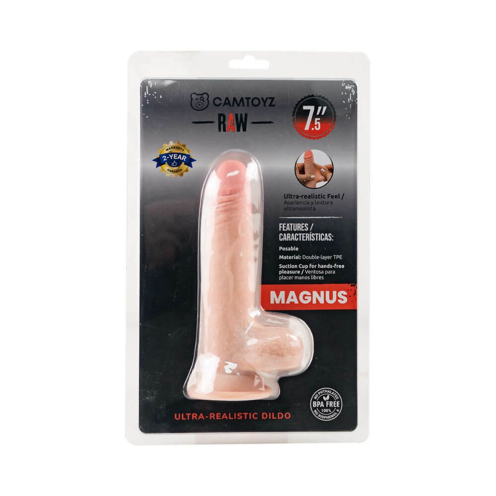 Camtoyz Raw Magnus Ultra-Realistic 7 in. Dual Density Dildo - TruLuv Novelties