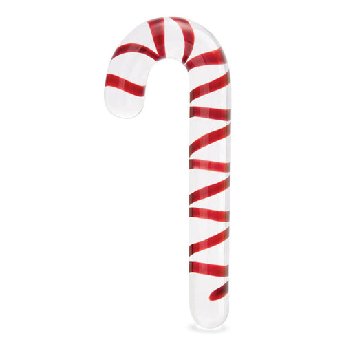 Candy Cane Dream 7.5" Glass Dildo - TruLuv Novelties