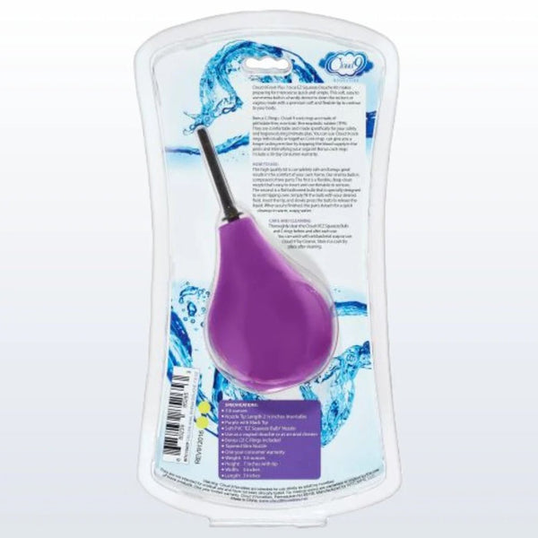 Cloud 9 Fresh and Deluxe Anal Soft Tip Enema Douche 7.6oz With Ez Squeeze Bulb and 2 C - Rings - TruLuv Novelties