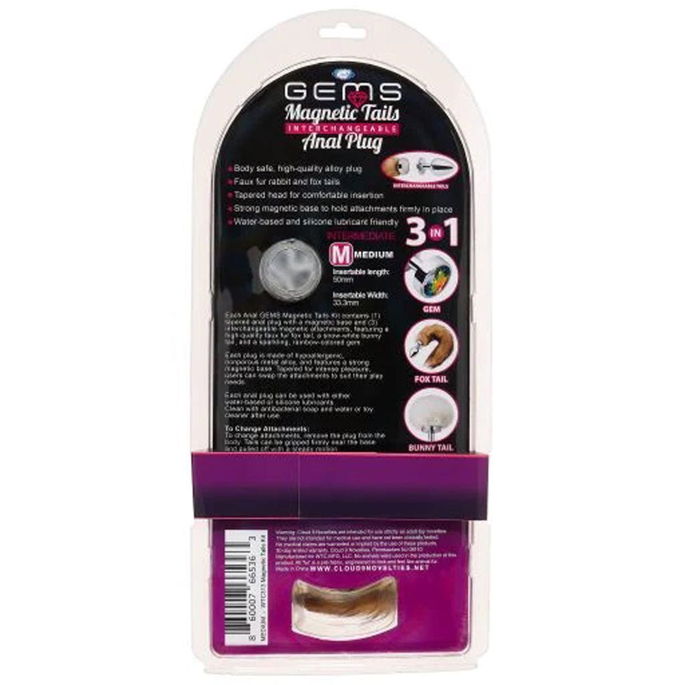 Cloud 9 Magnetic Tails Kit With 3 Attachments - Medium - TruLuv Novelties