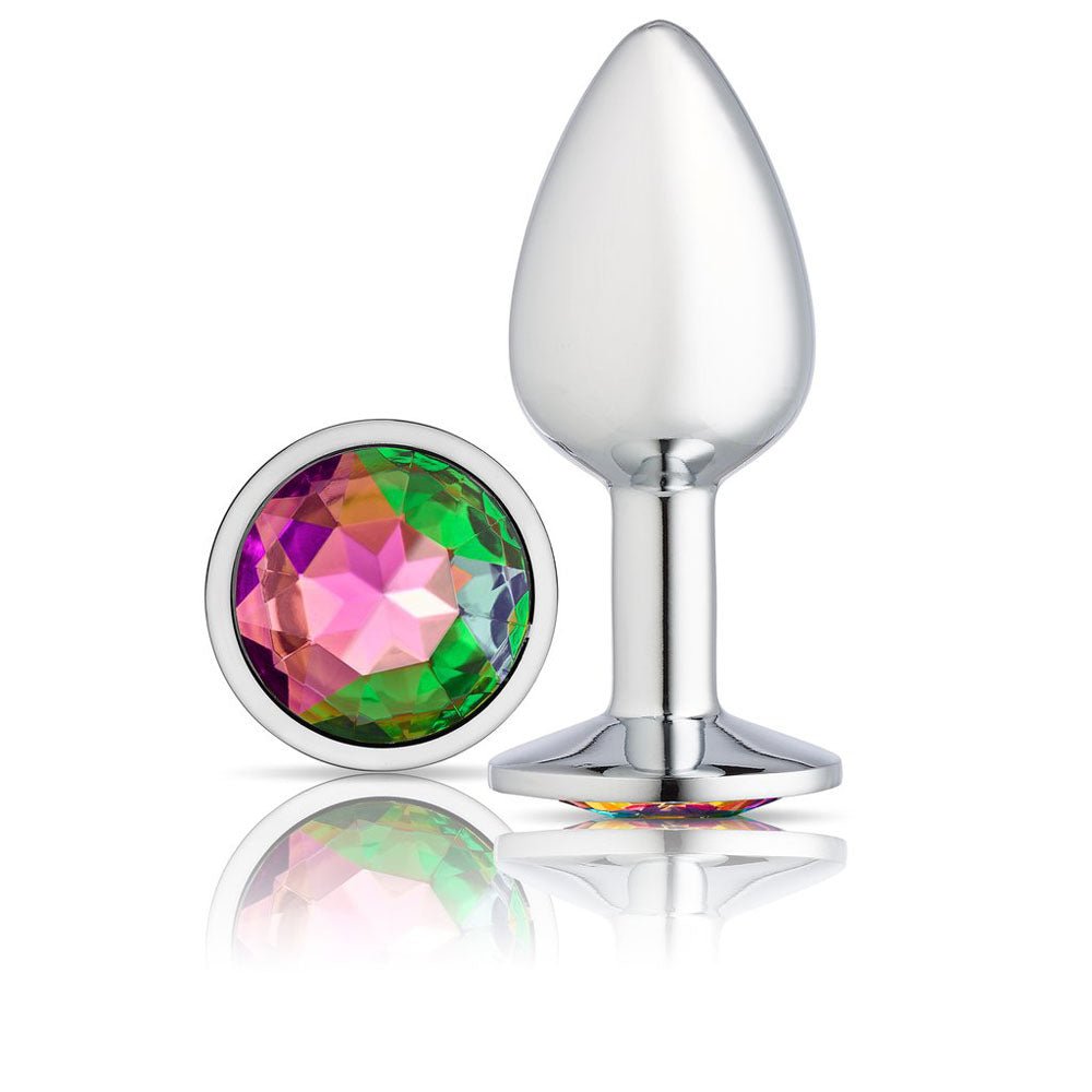 Cloud 9 Novelties Gems Silver Chromed Anal Plug - Medium - TruLuv Novelties