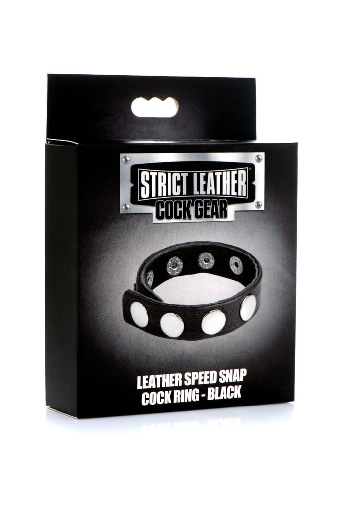 Cock Gear Leather Speed Snap Cock Ring - TruLuv Novelties