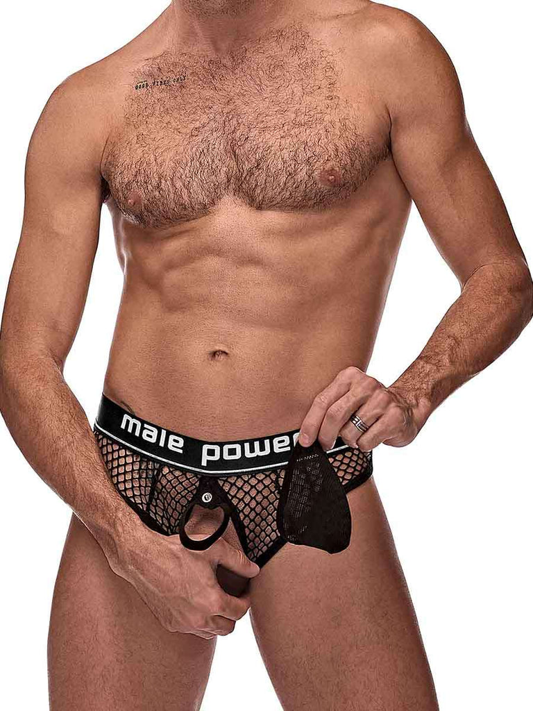 Cock Pit Net Cock Ring Thong - TruLuv Novelties
