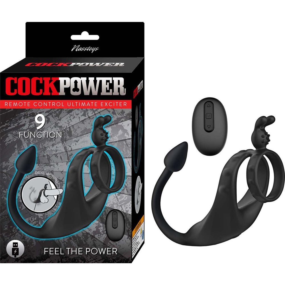 Cockpower Remote Control Ultimate Exciter - Black - TruLuv Novelties