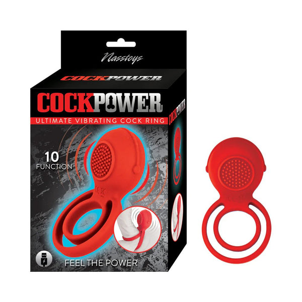 Cockpower Ultimate Vibrating Cockring Red - TruLuv Novelties