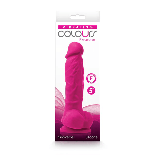 Colours Pleasures Vibrating 5&quot; Dildo - Pink - TruLuv Novelties