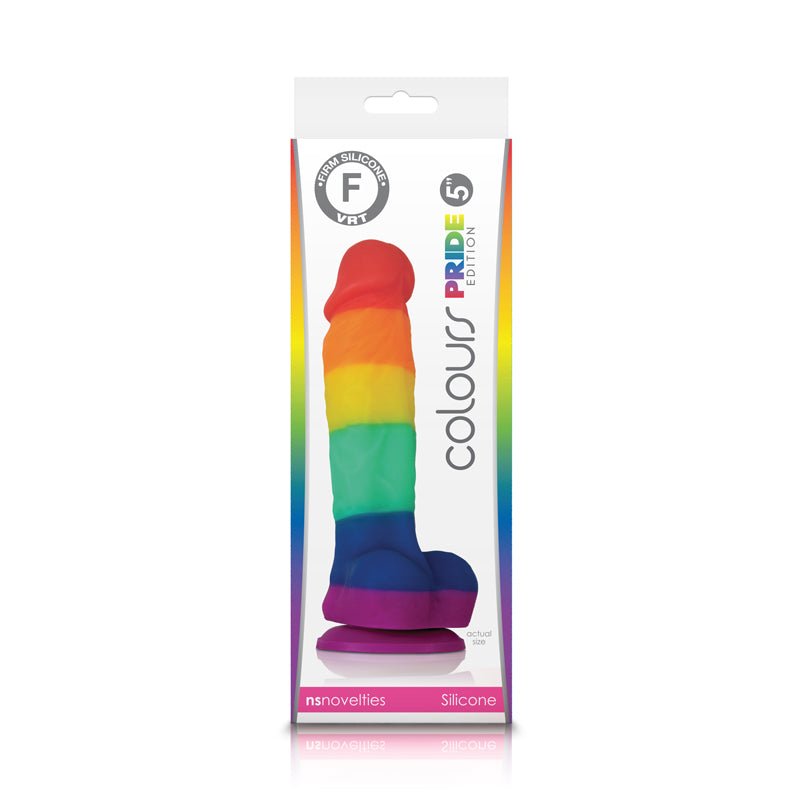 Colours Pride Edition - 5 Inch Dildo - Rainbow - TruLuv Novelties
