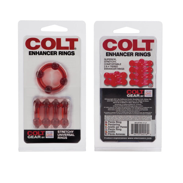 Colt Enhancer Rings - Red - TruLuv Novelties