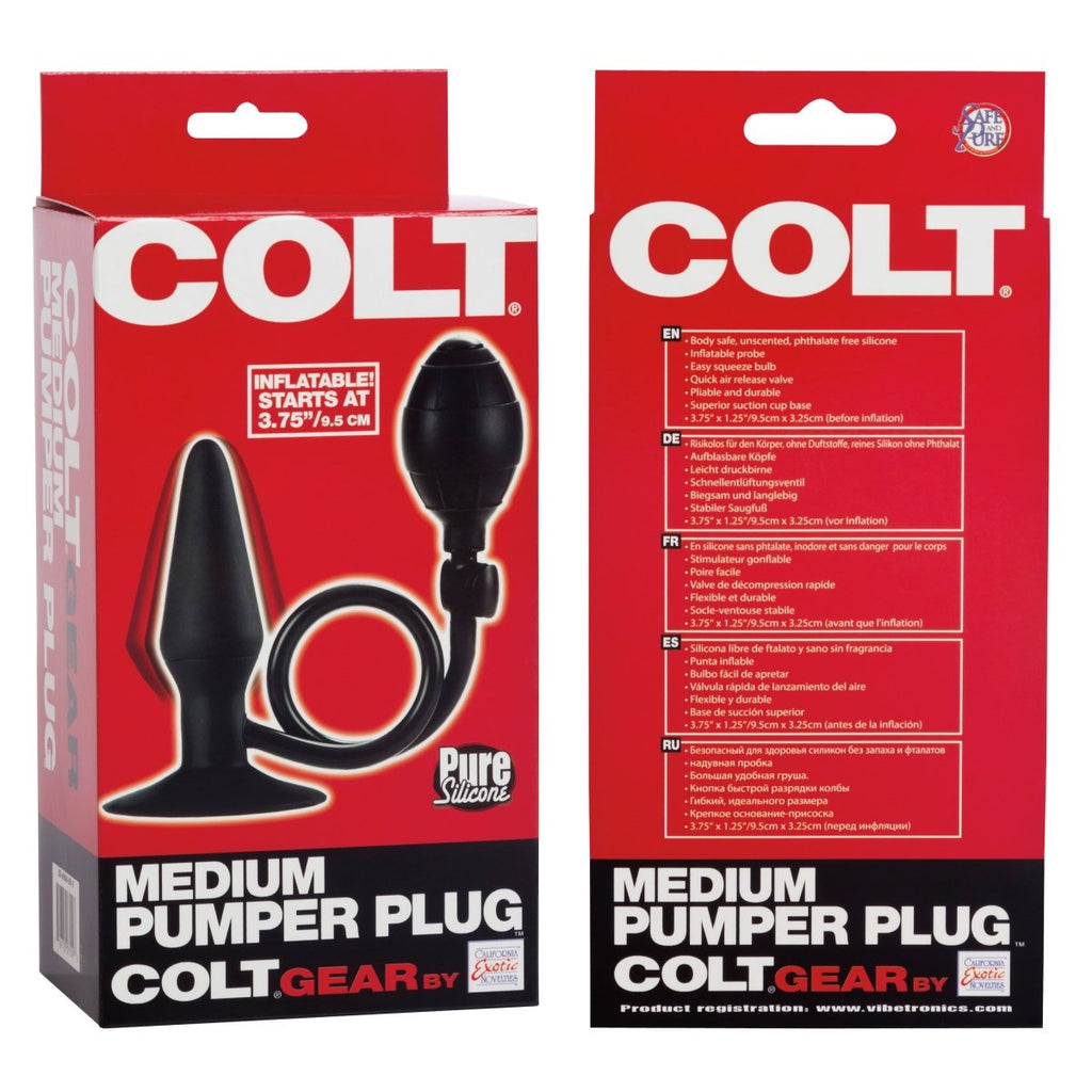 Colt Medium Pumper Plug - Black - TruLuv Novelties
