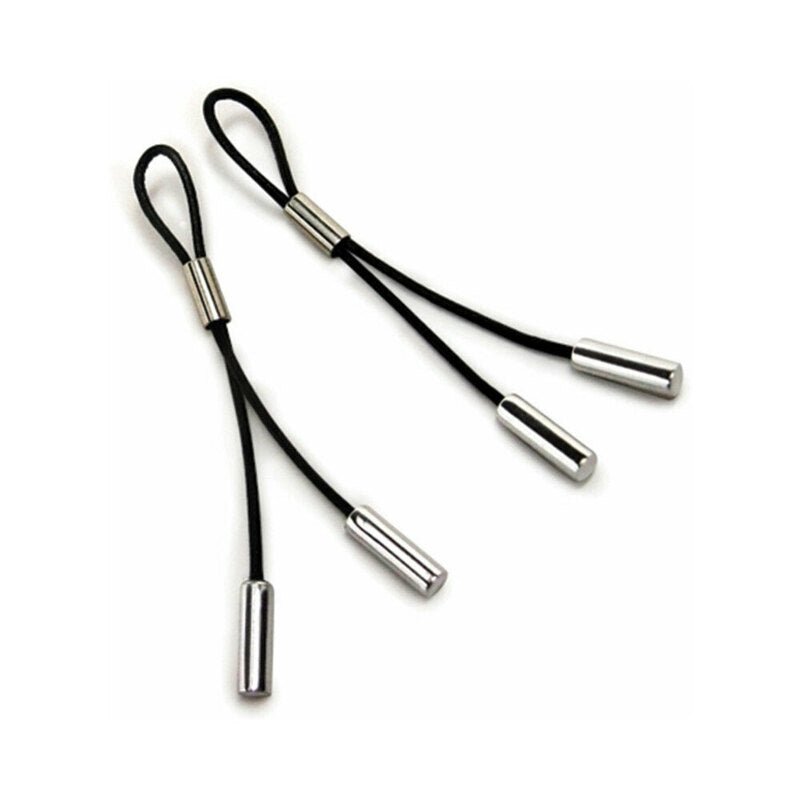 Crave Leather Nipple Tassels Black/Silver - TruLuv Novelties