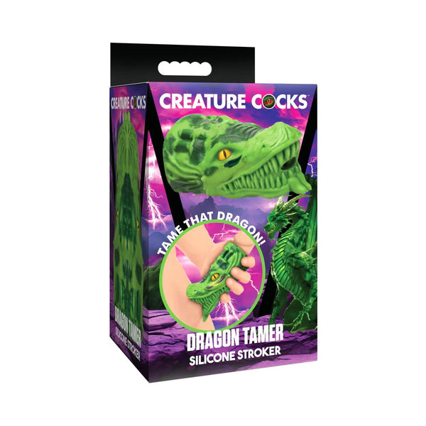 Creature Cocks Dragon Tamer Silicone Stroker Green - TruLuv Novelties