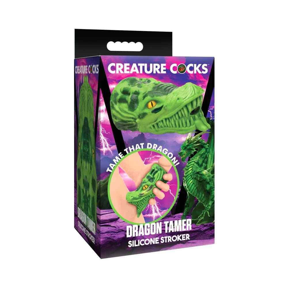 Creature Cocks Dragon Tamer Silicone Stroker Green - TruLuv Novelties