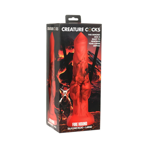 Creature Cocks Fire Hound Silicone Dildo L - TruLuv Novelties