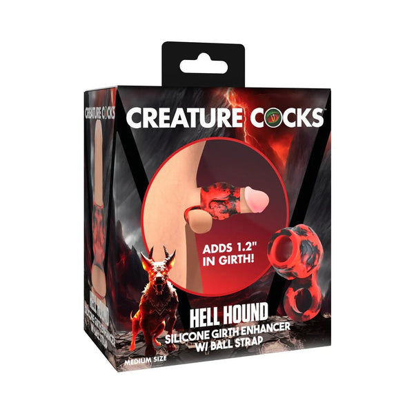 Creature Cocks Hell Hound Silicone Girth Enhancer with Ball Strap M - TruLuv Novelties