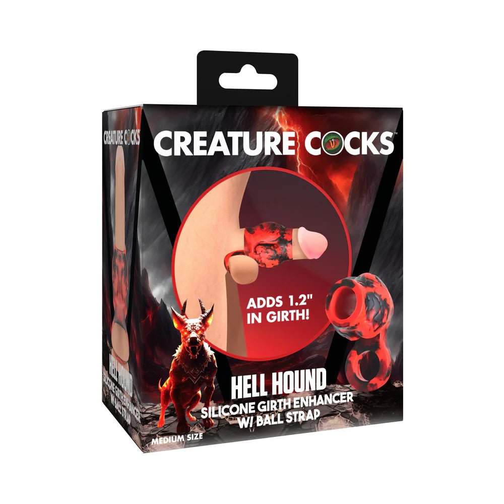 Creature Cocks Hell Hound Silicone Girth Enhancer with Ball Strap M - TruLuv Novelties