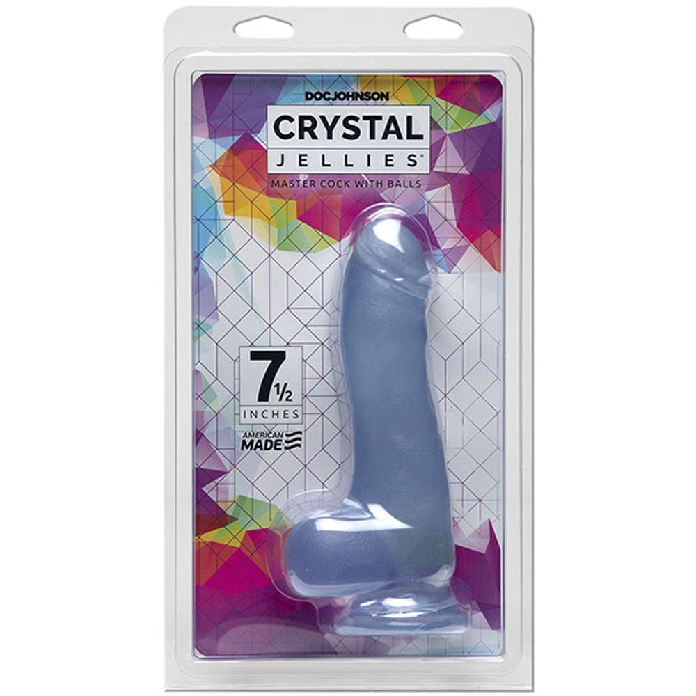 Crystal Jellies - 7.5 Inch Master Cock With Balls - TruLuv Novelties