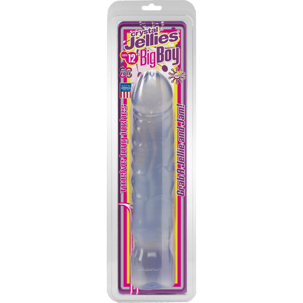 Crystal Jellies Big Boy 12 Inch - Clear - TruLuv Novelties