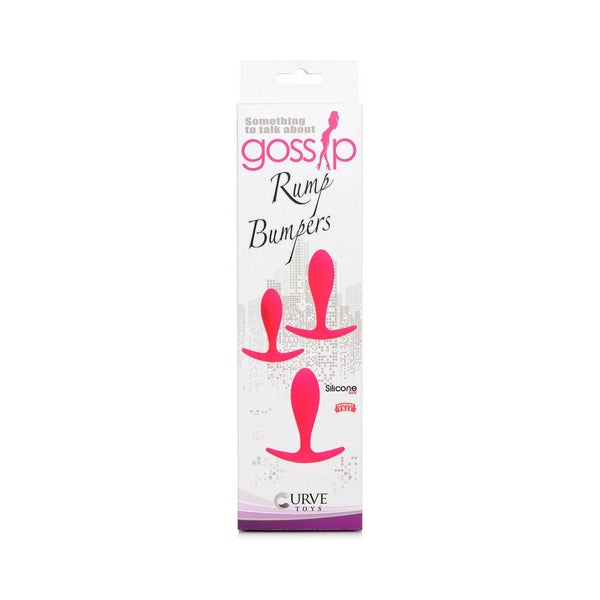 Curve Toys Gossip Rump Bumpers 3 - Piece Silicone Anal Training Set Magenta - TruLuv Novelties