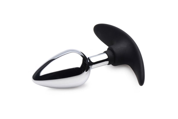Dark Invader Metal and Silicone Anal Plug - Medium - TruLuv Novelties