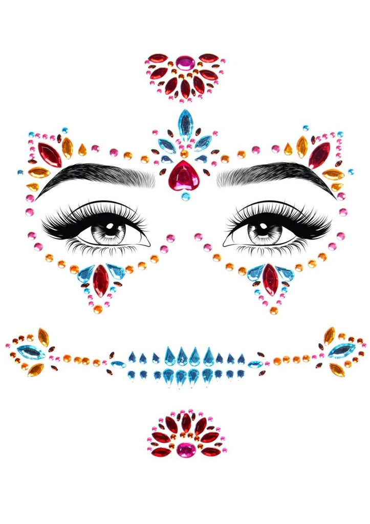 Day of the Dead Adhesive Face Jewels - TruLuv Novelties