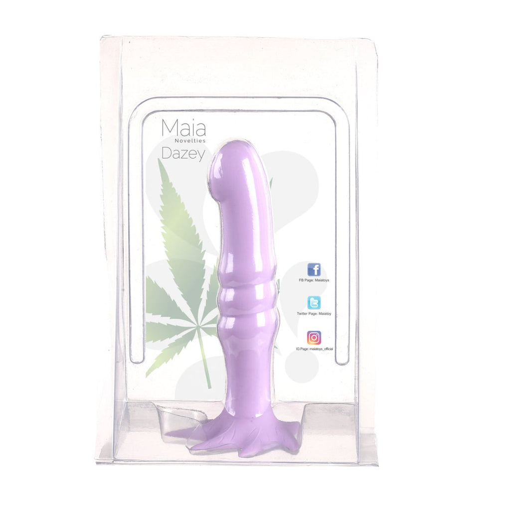 Dazey Cannabis Leaf Dong Purple 420 Series - Pastel Purple - TruLuv Novelties