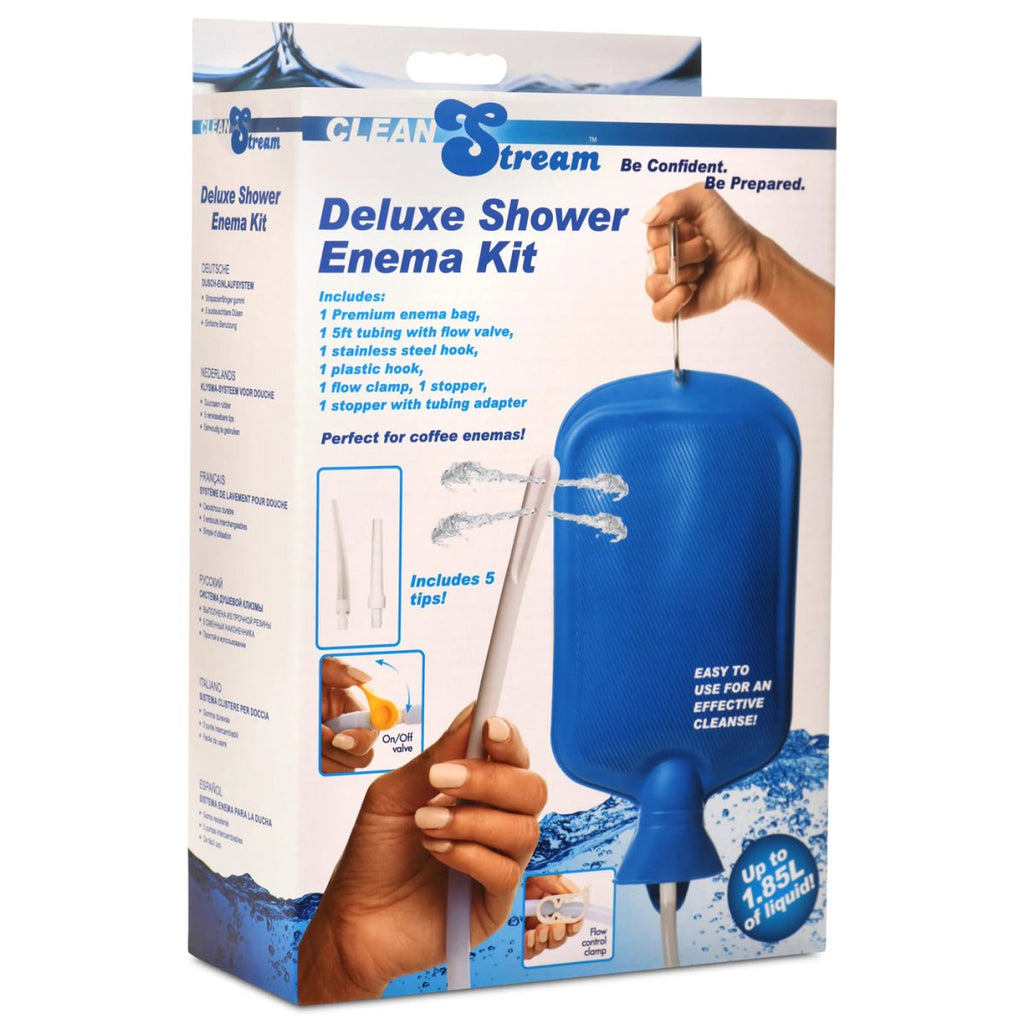 Deluxe Shower Enema Kit - Blue - TruLuv Novelties
