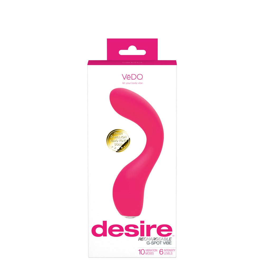 Desire Rechargeable G-Spot Vibe - Pink - TruLuv Novelties