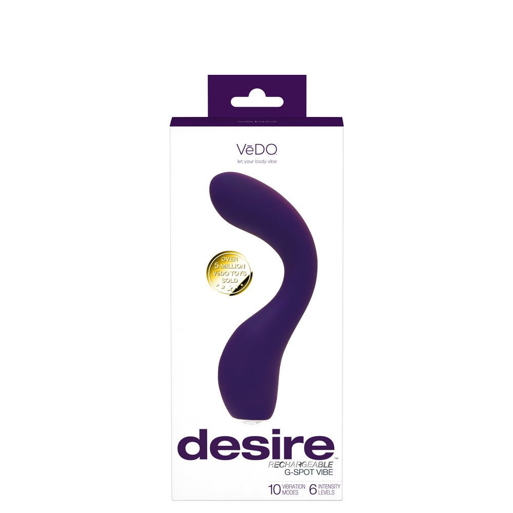 Desire Rechargeable G-Spot Vibe - Purple - TruLuv Novelties