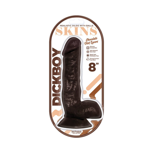 Dickboy Skins Dildo 8 in. Chocolate Lovers - TruLuv Novelties