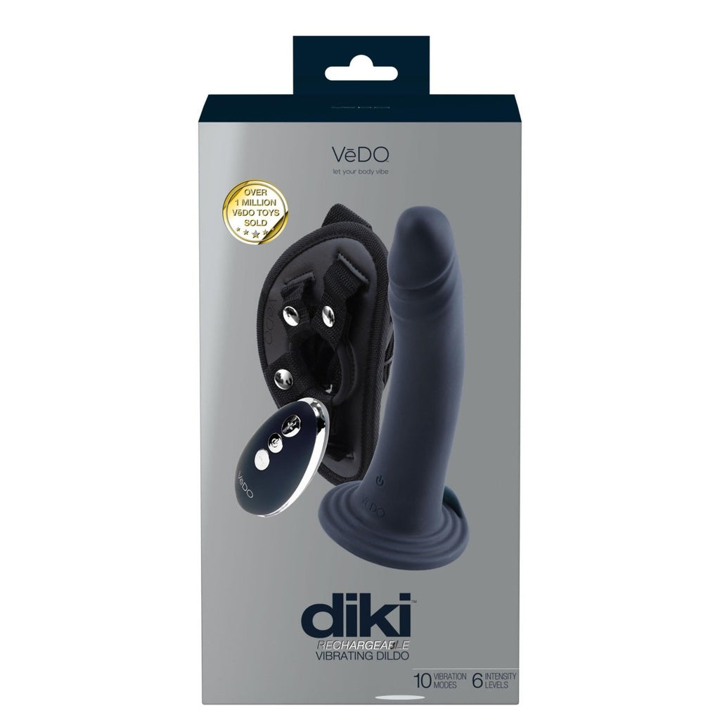 Diki Rechargeable Vibrating Dildo With Harness - TruLuv Novelties