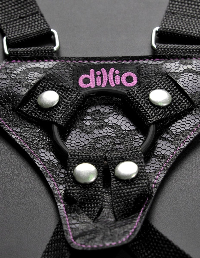 Dillio Pink - 6 Inch Strap-on Suspender Harness Set - TruLuv Novelties