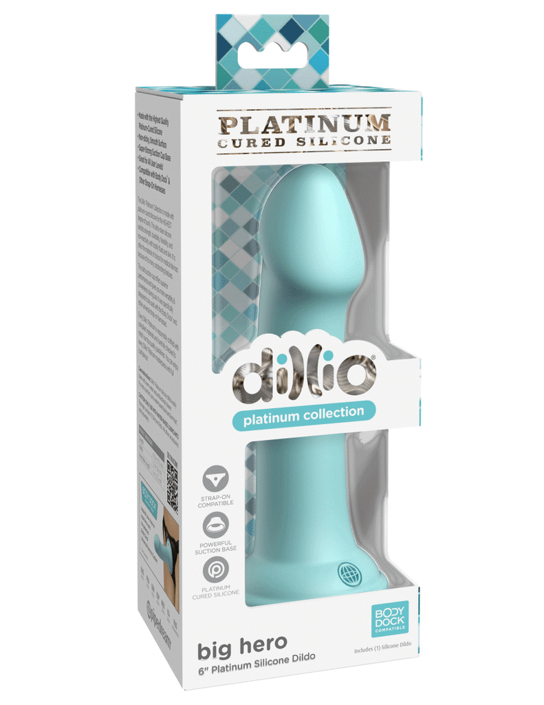 Dillio Platinum - Big Hero 6 Inch Dildo - TruLuv Novelties