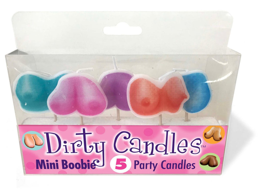 Dirty Boob Candles 5 Party Candles - TruLuv Novelties
