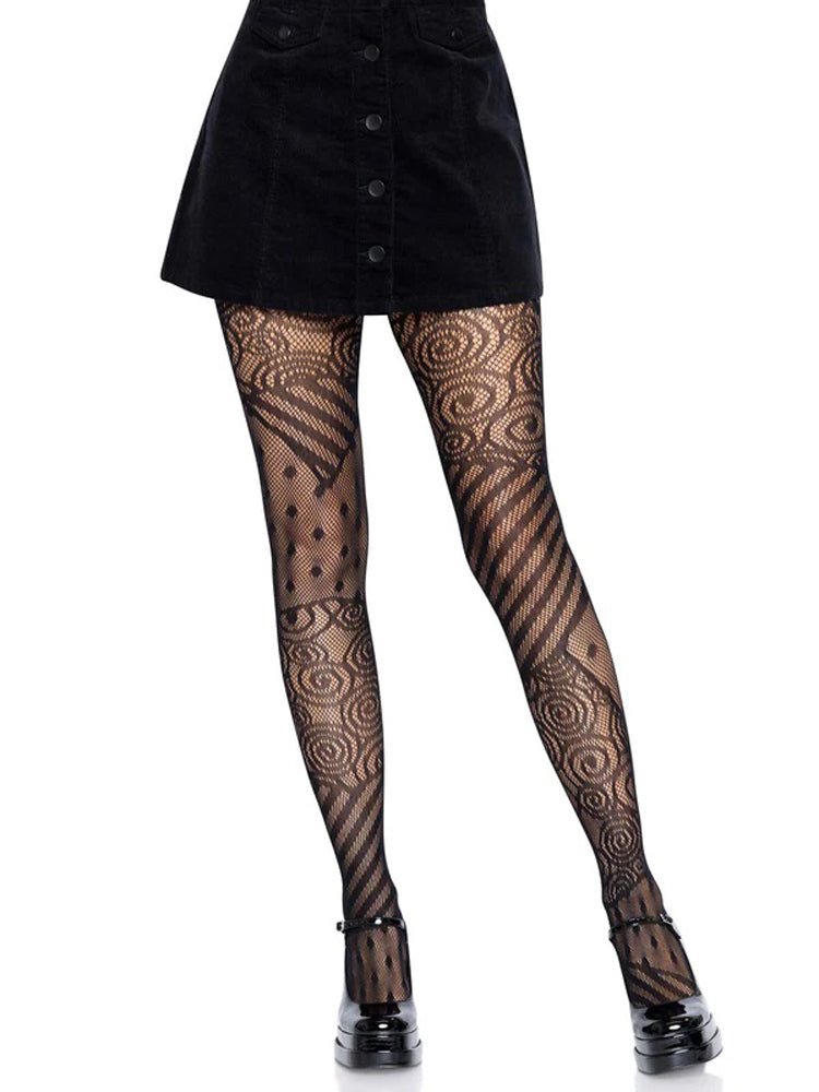 Doll Net Tights - One Size - Black - TruLuv Novelties