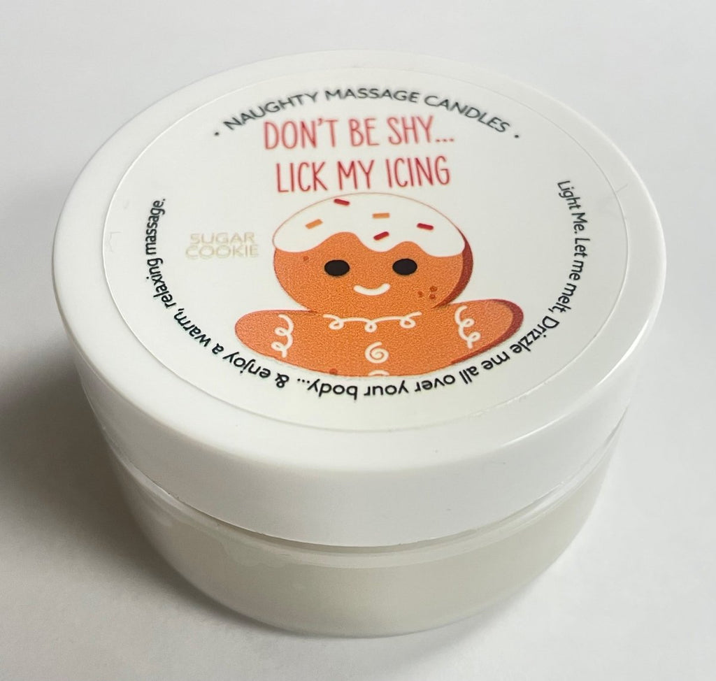 Don't Be Shy Lick My Icing Massage Candle - Sugar Cookie 1.7 Oz - TruLuv Novelties
