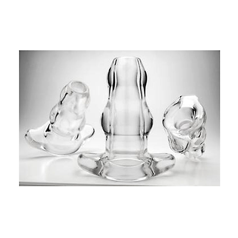 Double Tunnel Plug - Clear - Medium - TruLuv Novelties
