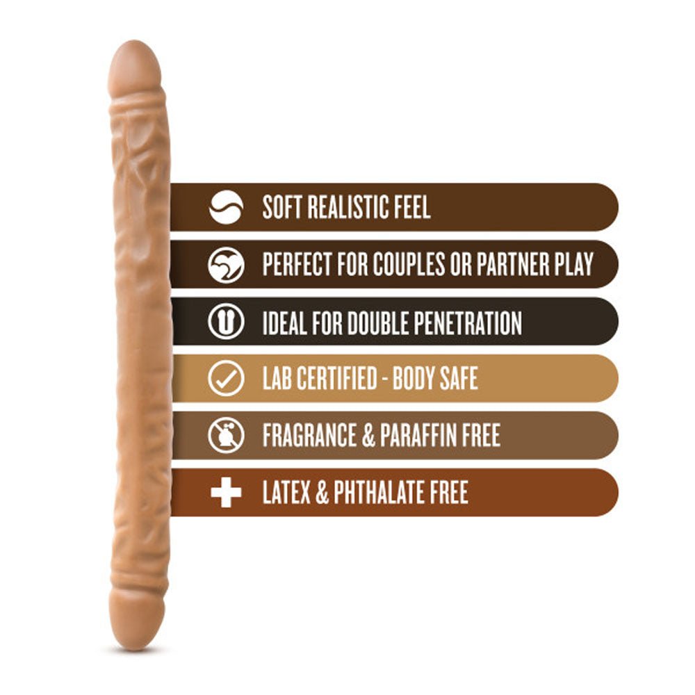 Dr. Skin - 18 Inch Double Dildo - Mocha - TruLuv Novelties