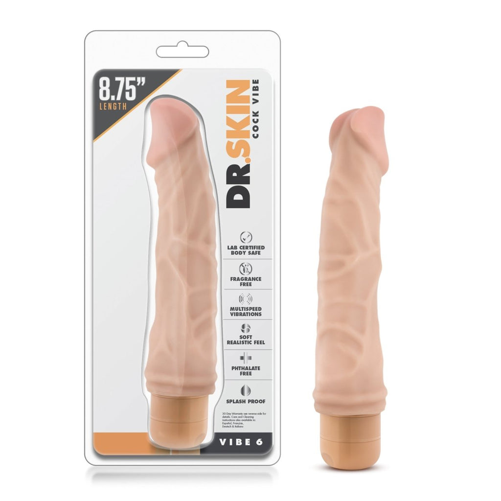 Dr. Skin - Cock Vibe 6 - Beige - TruLuv Novelties