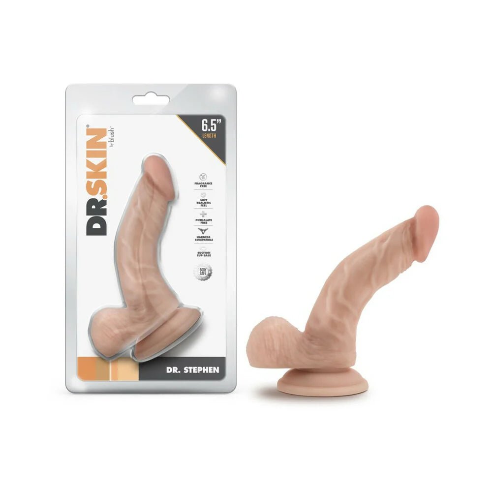 Dr. Skin Dr. Stephen 6.5 in. Dildo with Balls Beige - TruLuv Novelties