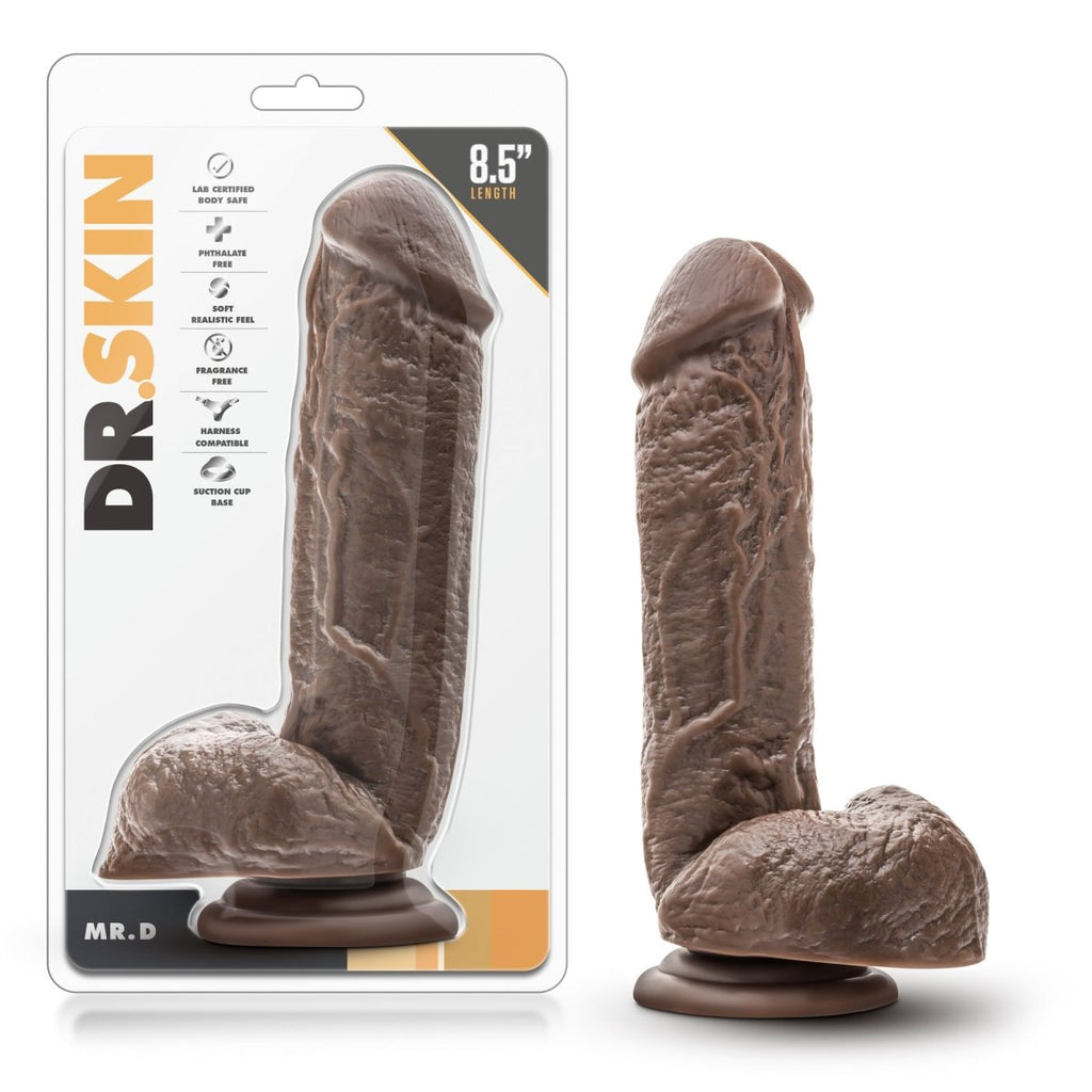 Dr. Skin - Mr. D - 8.5 Inch Dildo - Chocolate - TruLuv Novelties