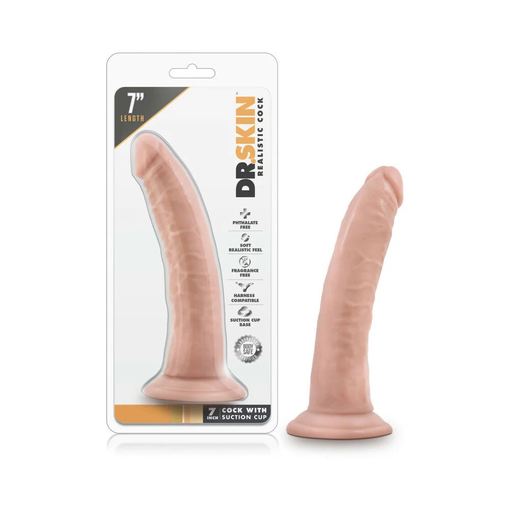 Dr. Skin Realistic 7.5 in. Dildo Beige - TruLuv Novelties