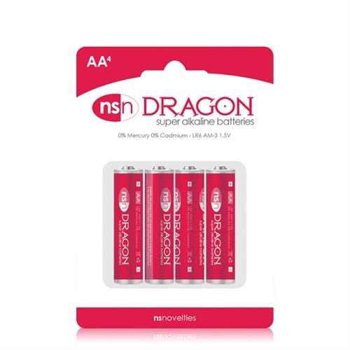 Dragon - Alkaline Batteries - 4 Pack - TruLuv Novelties